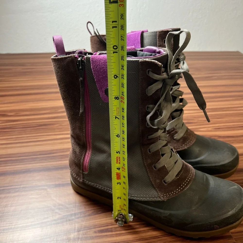 The North Face Heatseeker Boots Womens 9 Brown Purple Insulated Snow Duck Boots